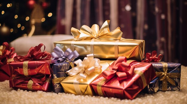 Captivating Christmas Gifts Sparkling Surprises Under the Tree Await Unwrapping