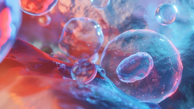 Photo captivating cinematic visualization of lipolysis process in adipose tissueshowcasing