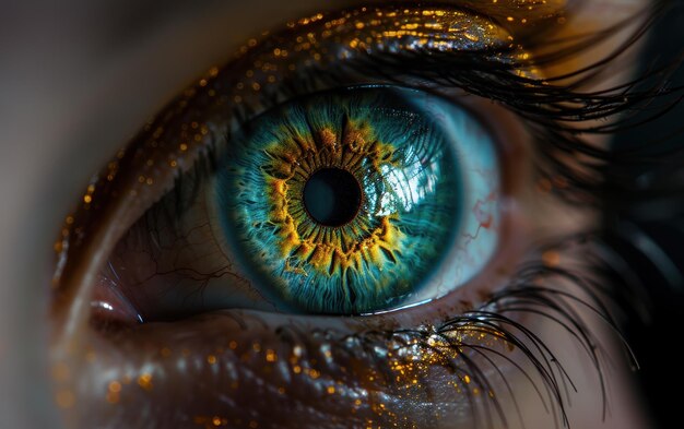 Captivating closeup of a vibrant eye