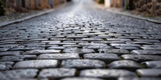 Photo captivating cobblestone street in stunning ultra hd 32k resolution concept cobblestone street ultra hd 32k resolution captivating visuals stunning quality