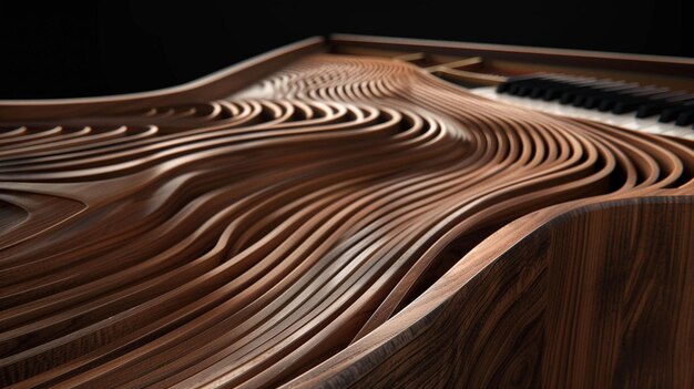 Photo captivating details of piano craftsmanship