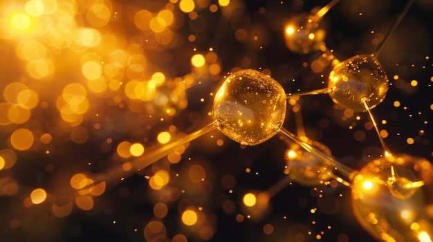 A captivating digital animation shows golden particles coming together to form a powerful biofuel