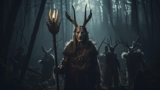 Captivating Documentary Photos Of A Man Dressed As Demons In A Dark Forest