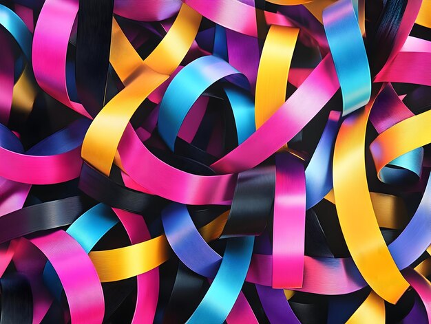 Photo captivating duct tape patterns a vibrant digital tapestry of color and shapes