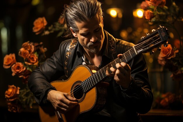 Captivating exhibition showcasing a stunning guitar at a museum