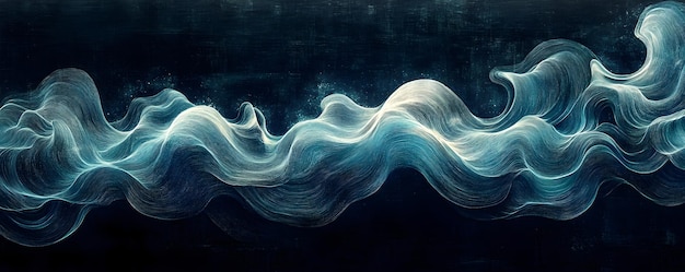 Captivating Fluid Dynamics Ethereal Digital Art Showcase of Flowing Waves and Curves