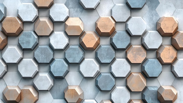 Captivating Geometric Hexagonal Backdrop with Seamless Digital Texture