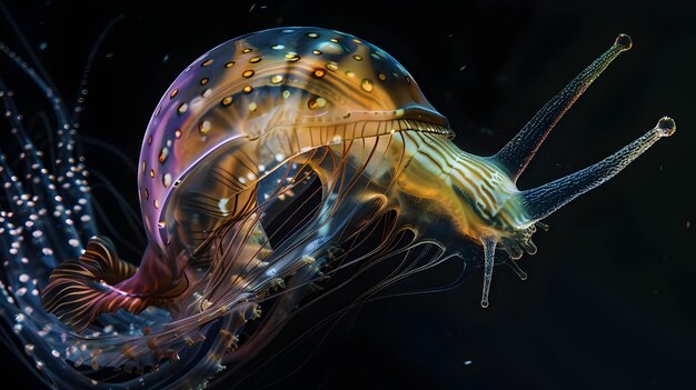 Captivating Glow of the Deep Sea Jellyfish in Underwater Realm of Bioluminescence