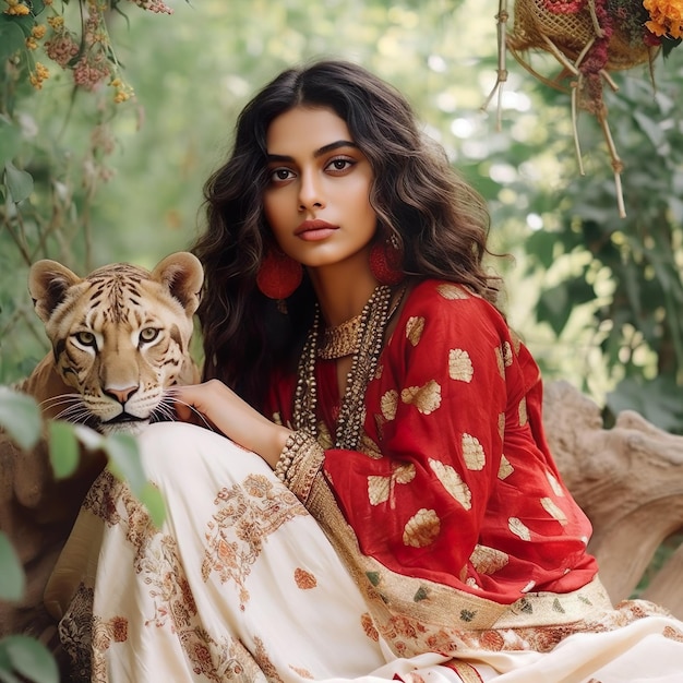 The captivating Indian Instagram model effortlessly blends tradition with modernity Ai generated