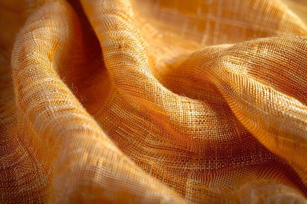 Captivating Marmalade Hued Textile Texture Cozy Woven Fibers in Warm Radiant Close up