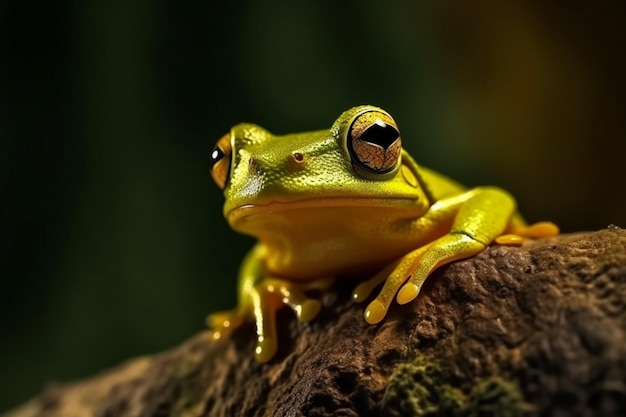 Captivating moment frog reveals itself with a playful peek