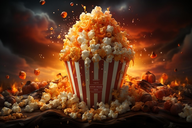 Captivating movie experience Poster featuring cinema tickets large popcorn fizzy drink