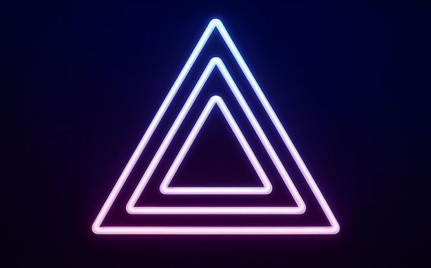 A captivating Neon Triangle in 3D