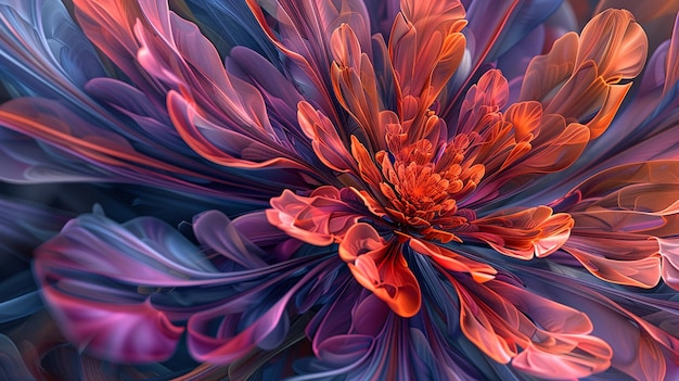 Captivating Op Art AIGenerated Abstract Flower Designs