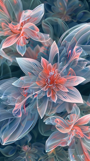 Captivating Op Art AIGenerated Abstract Flower Designs