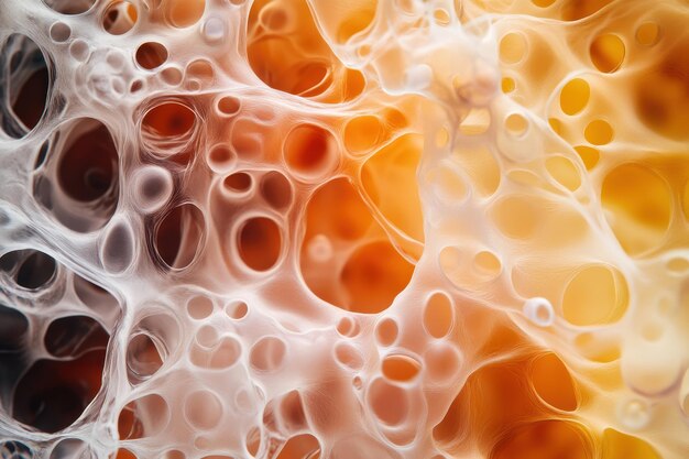 Photo captivating organic beauty closeup of natural cellular structures in earthtoned