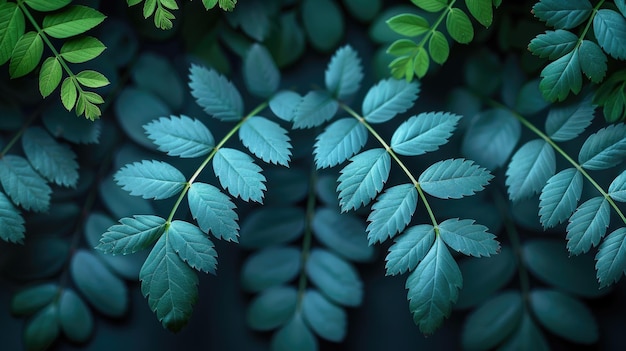 Captivating photo showcasing a background of lush leaves embodying aesthetic minimalism