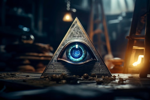 Photo a captivating photo showcasing the masonic symbol of the providence eye