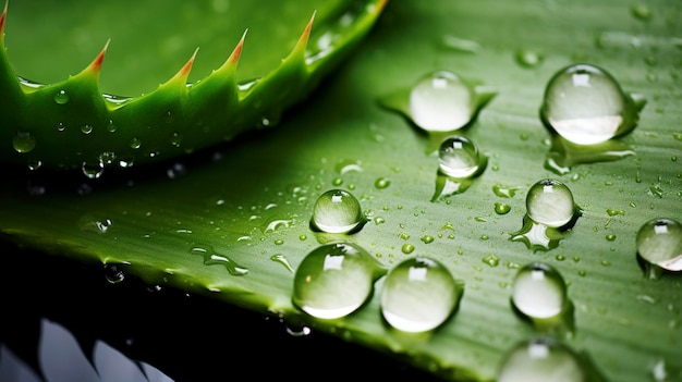 A captivating shot of aloe vera used in soothing spa treatments