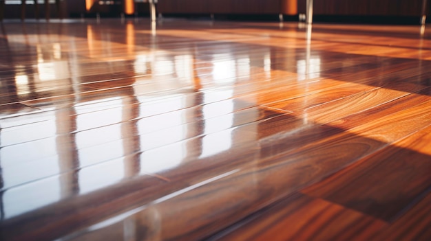 A captivating shot of impeccably clean and shiny floors showcasing the result of professional clean