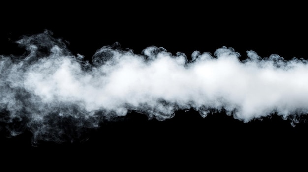 Captivating stream of white smoke dark backdrop