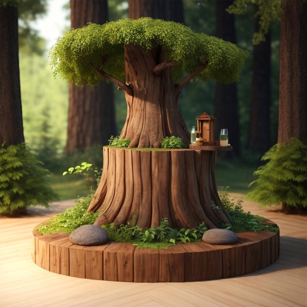 Captivating tree with beautiful nature and wood