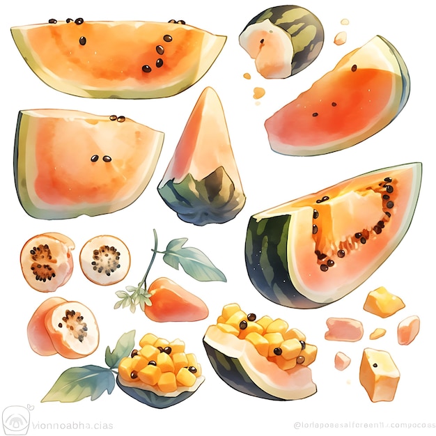 Captivating Watercolor Fruit Drawings for a Playful and Colorful Experience