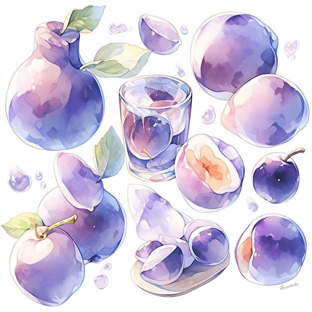 Captivating Watercolor Fruit Drawings for a Playful and Colorful Experience