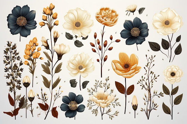 Captivating Watercolor Woodland Flowers Clipart Exquisitely HandDrawn Masterpieces