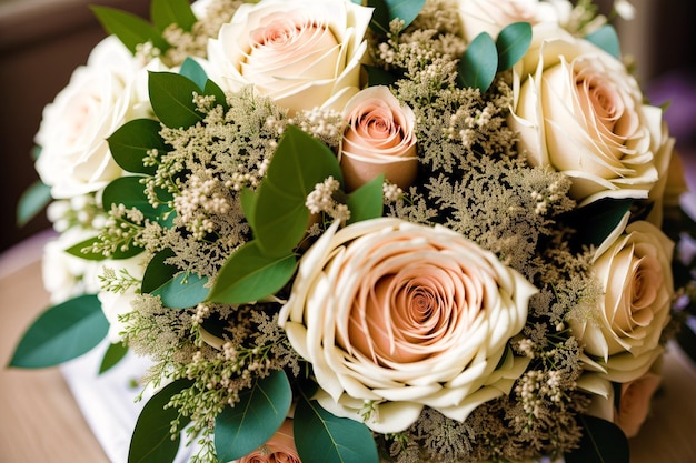 A Captivating Wedding Bouquet for Forever LoveEternal Blooms Generative AI