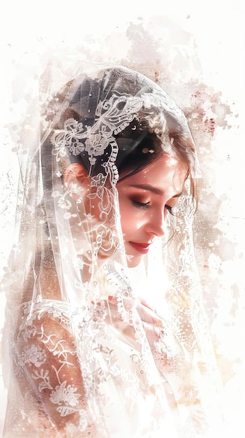 Capture a breathtaking closeup shot for a PreWedding theme featuring the radiant Bride