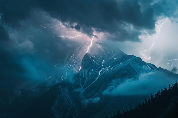 Capture the electrifying moment of lightning illum generative ai