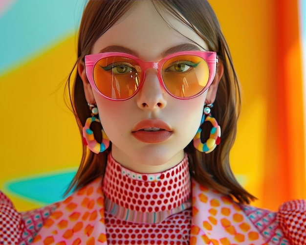 Capture the essence of retro fashion revival in a panoramic view Incorporate vibrant colors bold patterns and iconic silhouettes to evoke nostalgia and modernity