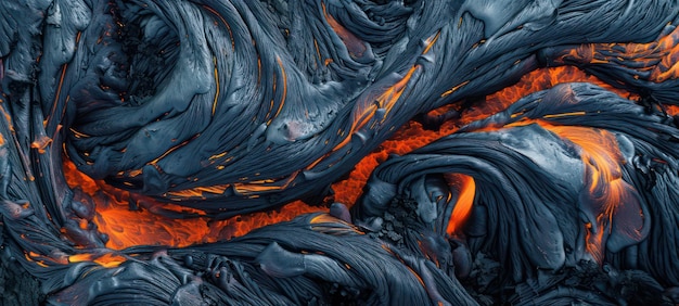 Capture the fluid and dynamic textures inspired by lava flow adding a touch of intensity