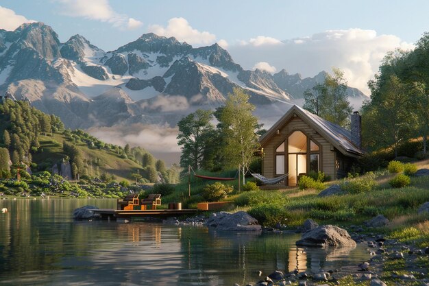 Capture the happiness of a mountain cabin retreat