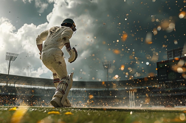 Capture the intensity of cricket as a bowler deliv generative ai