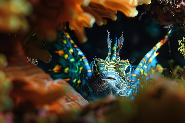 Capture the magical moment when a dragonfish emerg generative ai