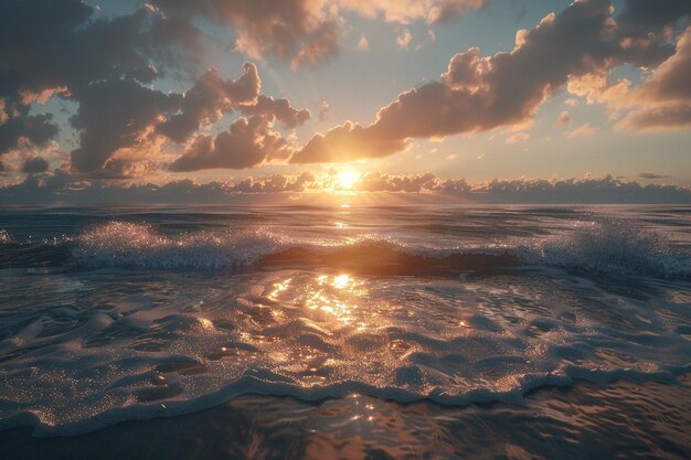 Capture a stunning sunrise over the ocean