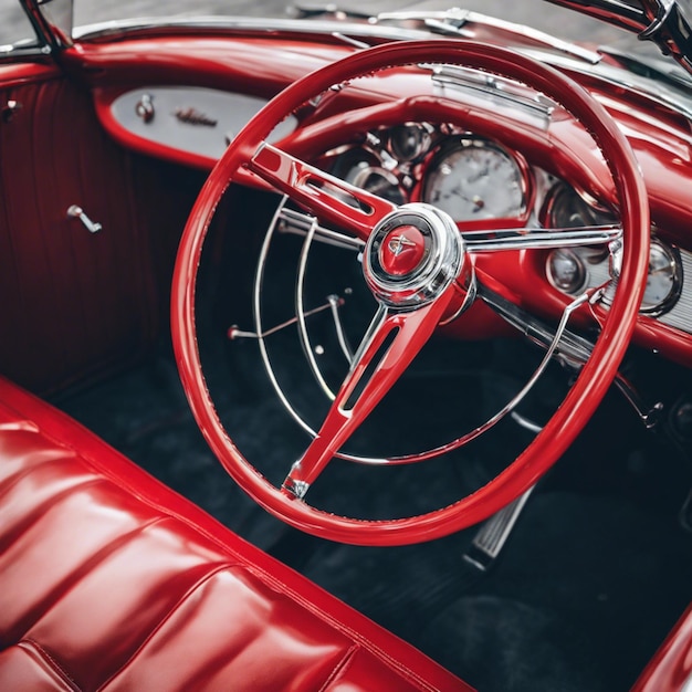 Capturing Classic Elegance A Detailed Look Inside a Restored Vintage Automobile