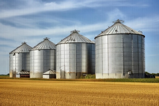 Capturing the Majestic Exterior of Agricultural Silos through Stunning Photography