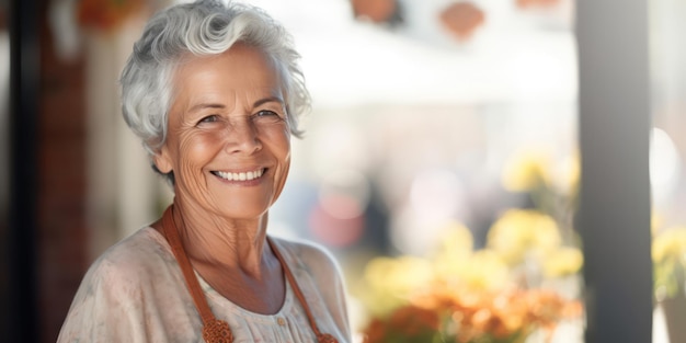 Capturing a moment of happiness in the smile of an old woman