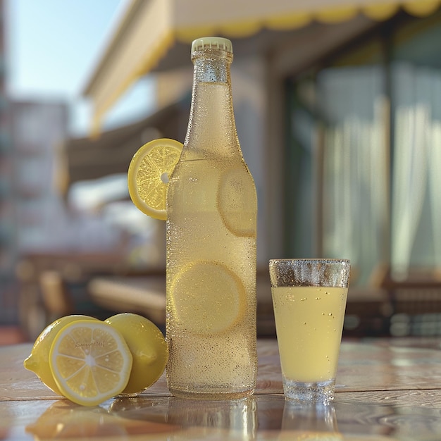 Capturing Refreshing Lemonade Bottle and Glass Cup Photography Tips