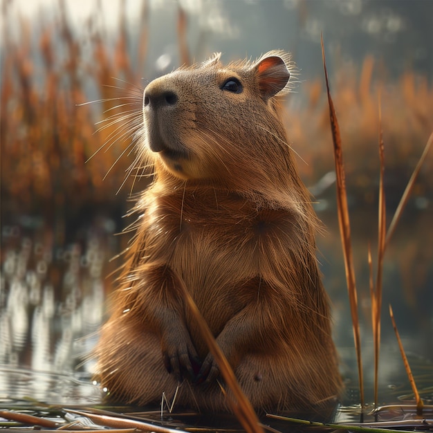 Capybara in a Serene Natural Setting