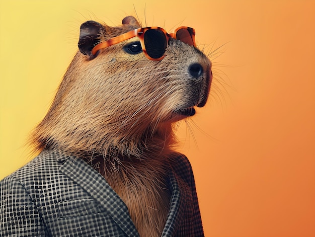 capybara wearing fancy suit