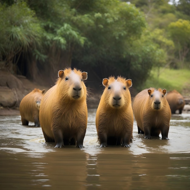 Capybaras Sociable Waterside Giants