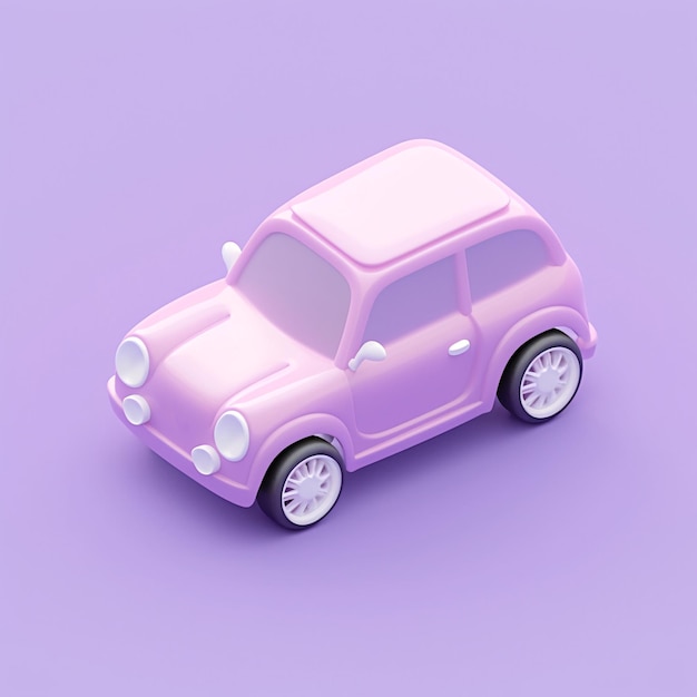 car 3d icon cartoon style