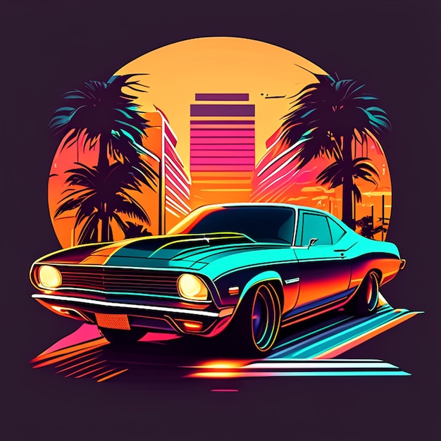 Car artwork illustration design