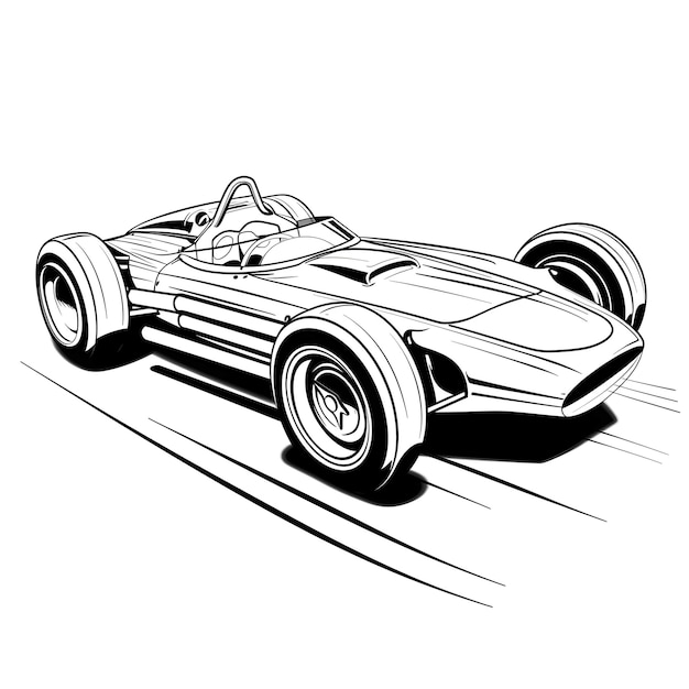 car black outlines on a white background represented as vector graphic