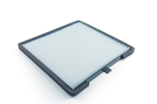 Car cabin air filter isolated on a white background