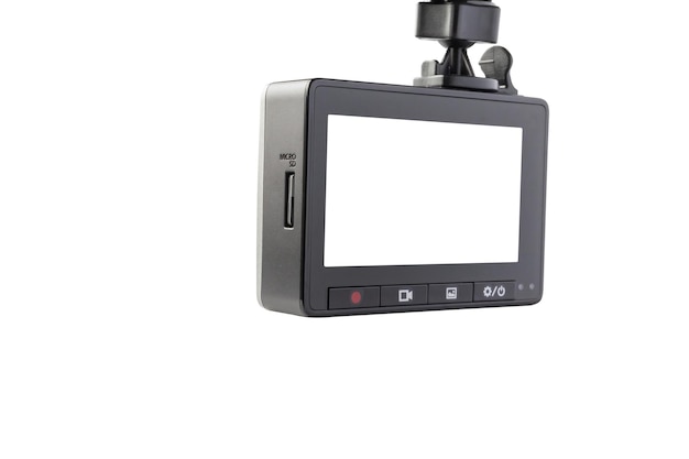 Car CCTV camera video recorder isolated on white background